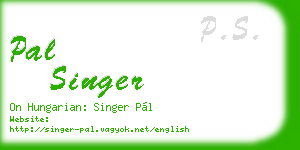 pal singer business card